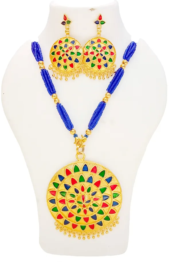Assamese_Traditional_Japi_Multi_Colour_Jewellery_Set_For_Women